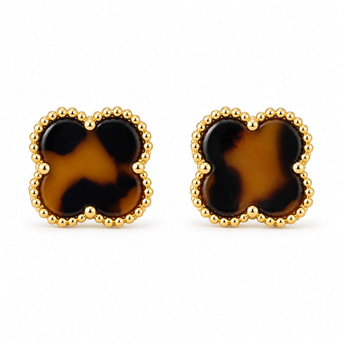 Clover Stud Earrings – Multi-Color Collection
