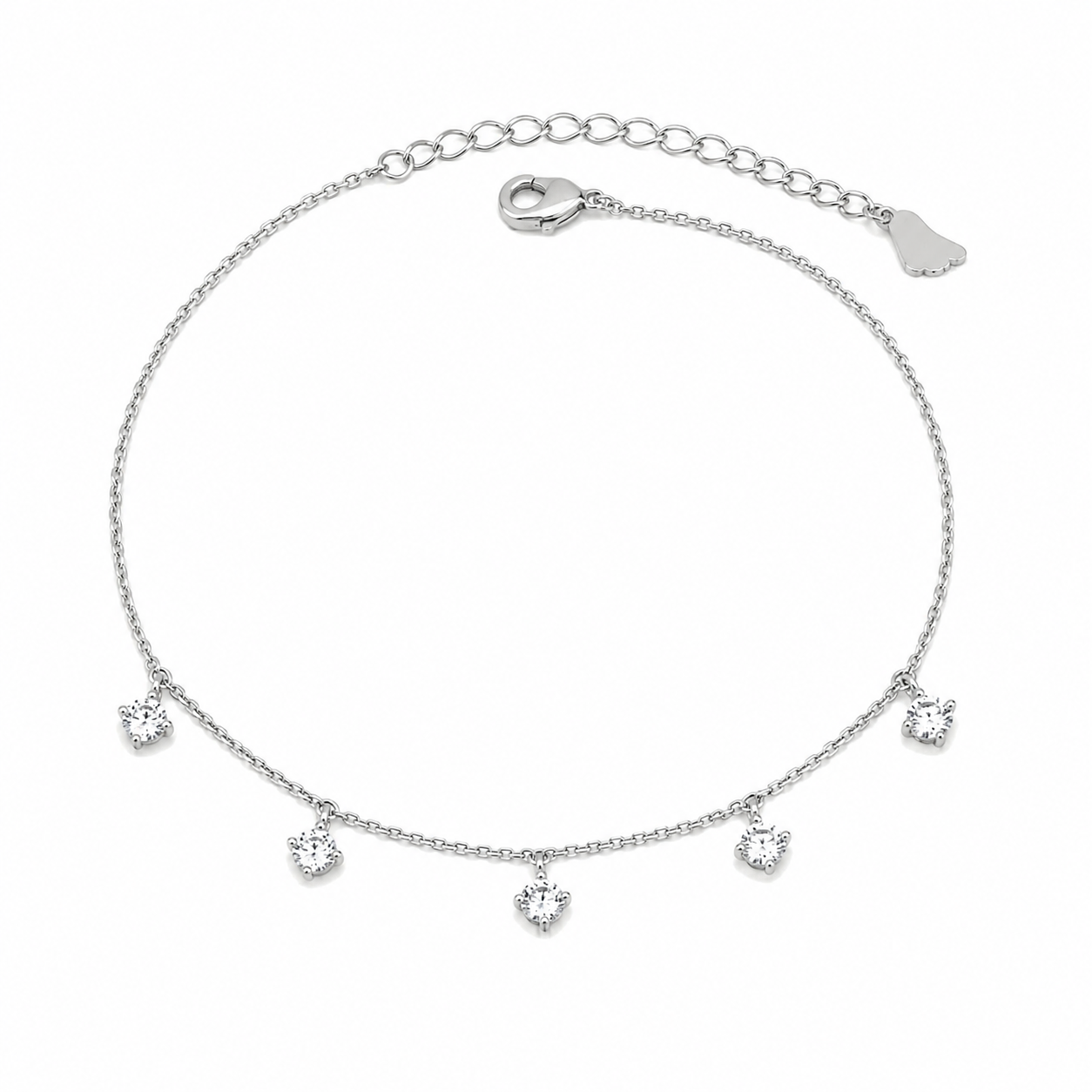 Dainty Crystal Drop Anklets – Gold & Silver Options