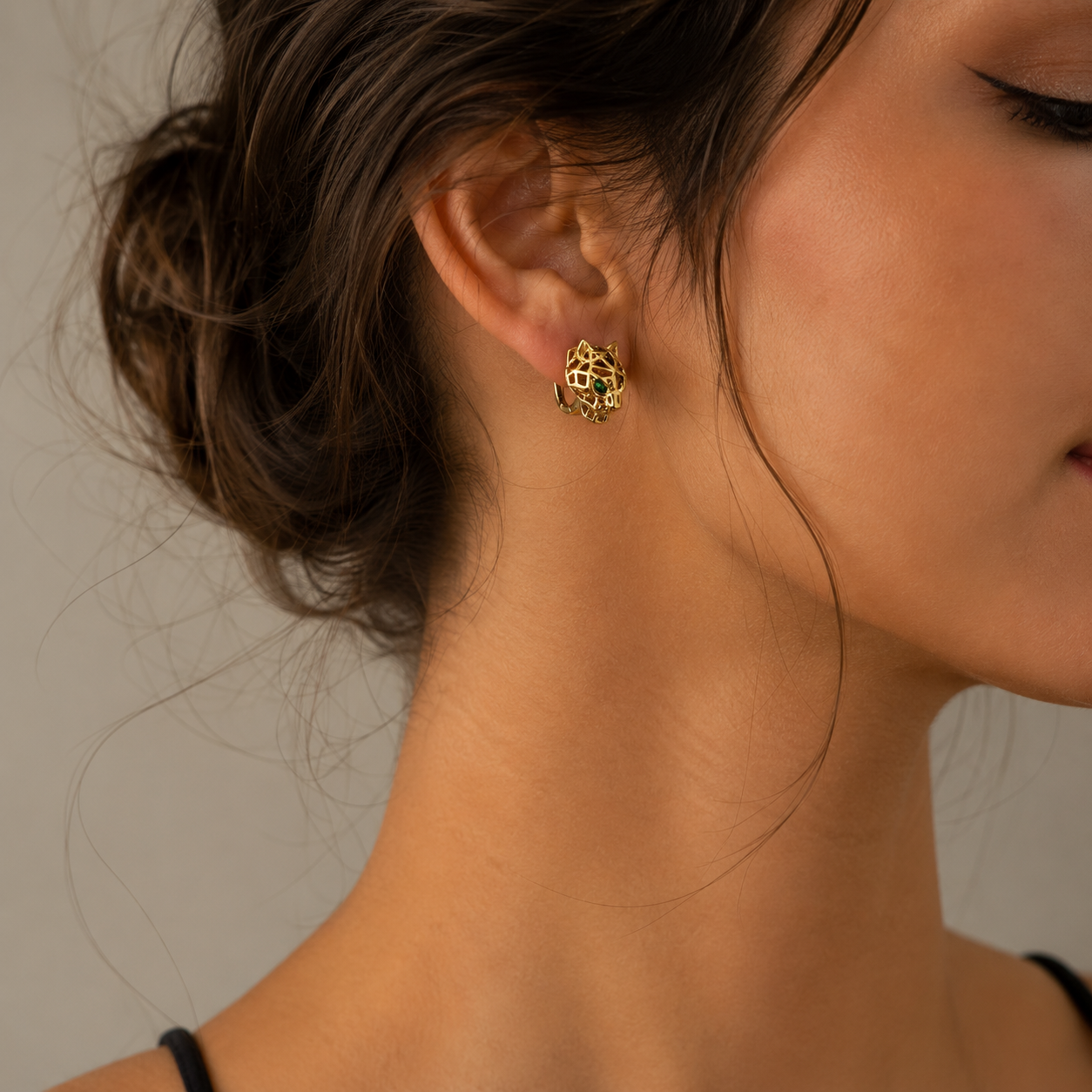 Lion Head Earrings