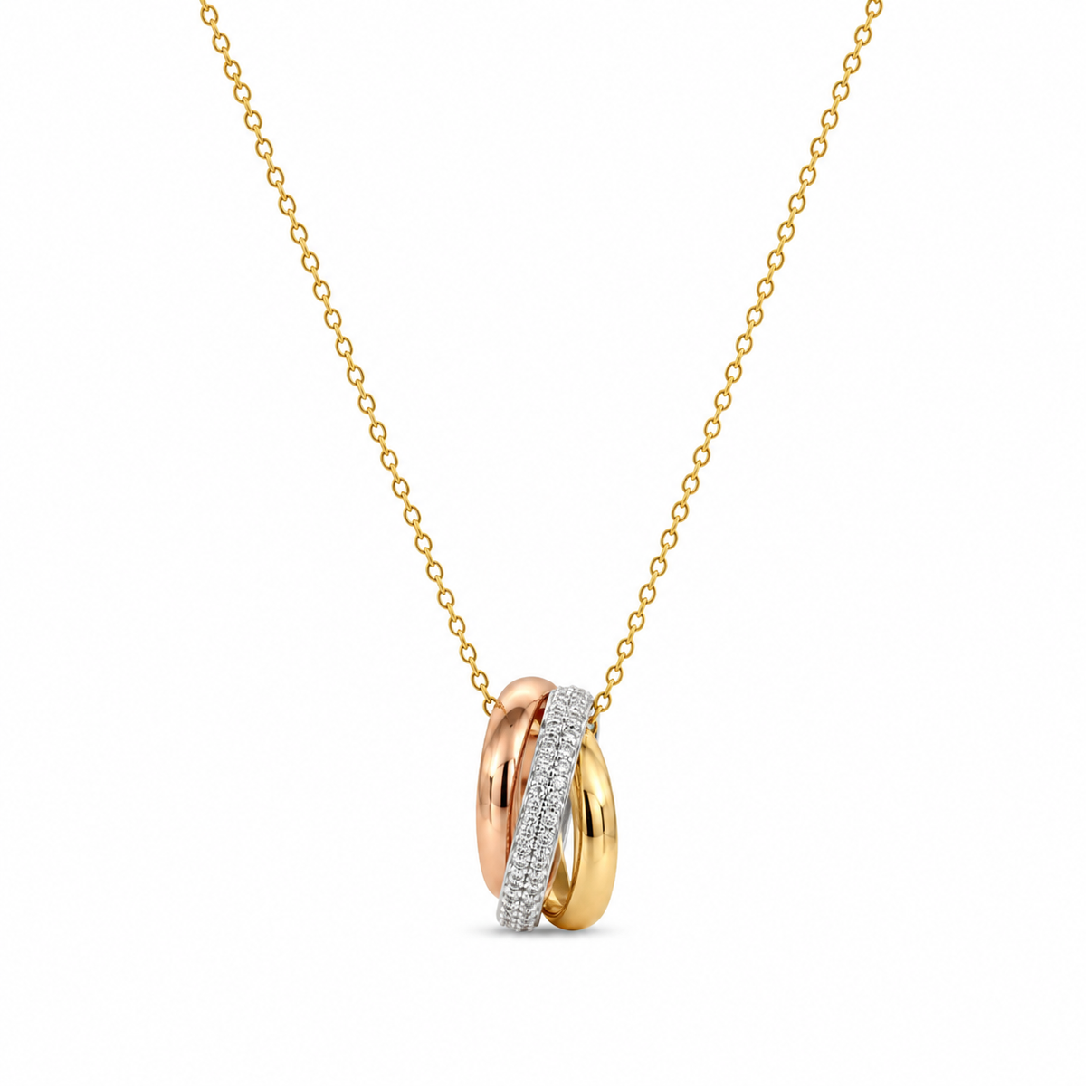 Interlocking Trio Harmony Necklace