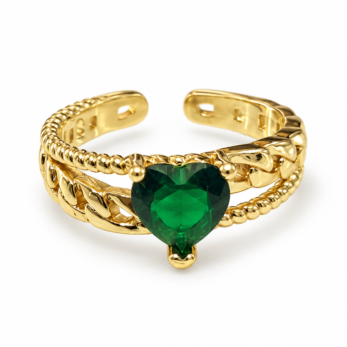 Chained Heart Ring