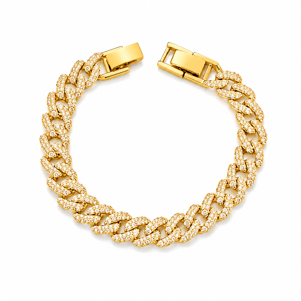 Iced Cuban chain Bracelet” – Gold & Silver Edition ✨