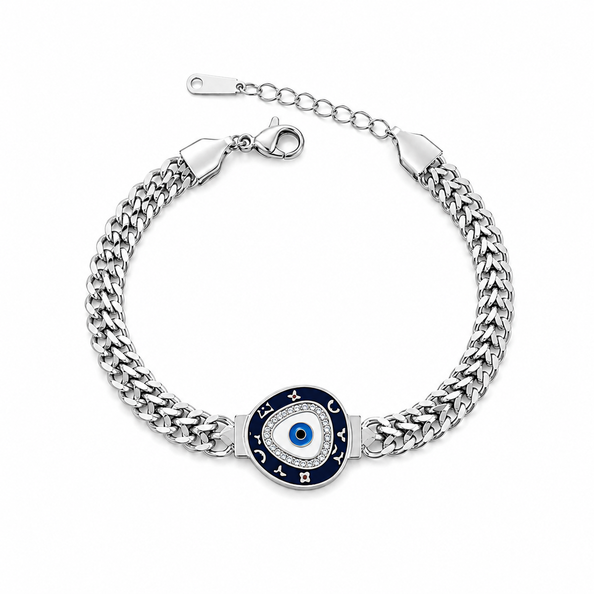 Mystic Enamel Eye Chunky Chain Bracelet