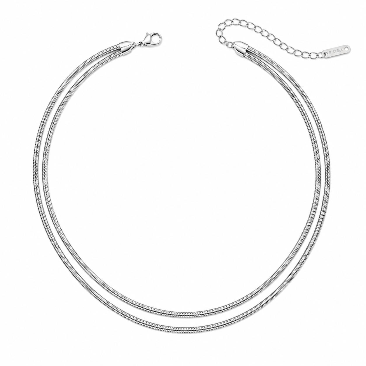 Double Snake Chain Necklace
