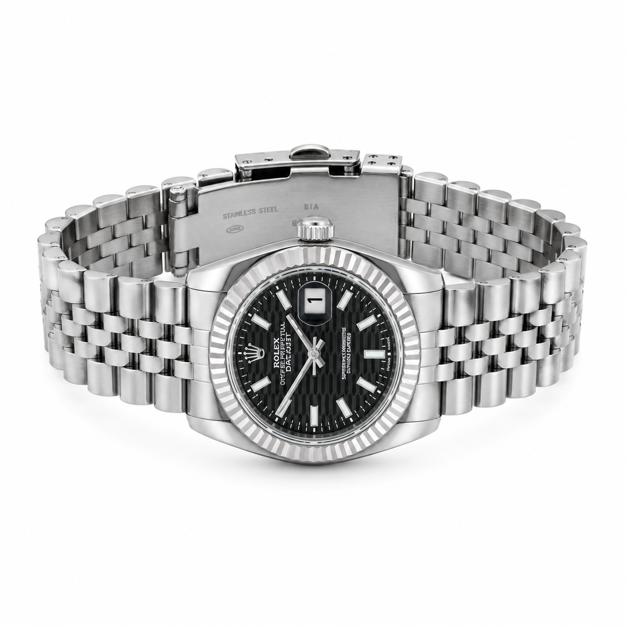Silver Elegance Women’s Watch – Black Dial