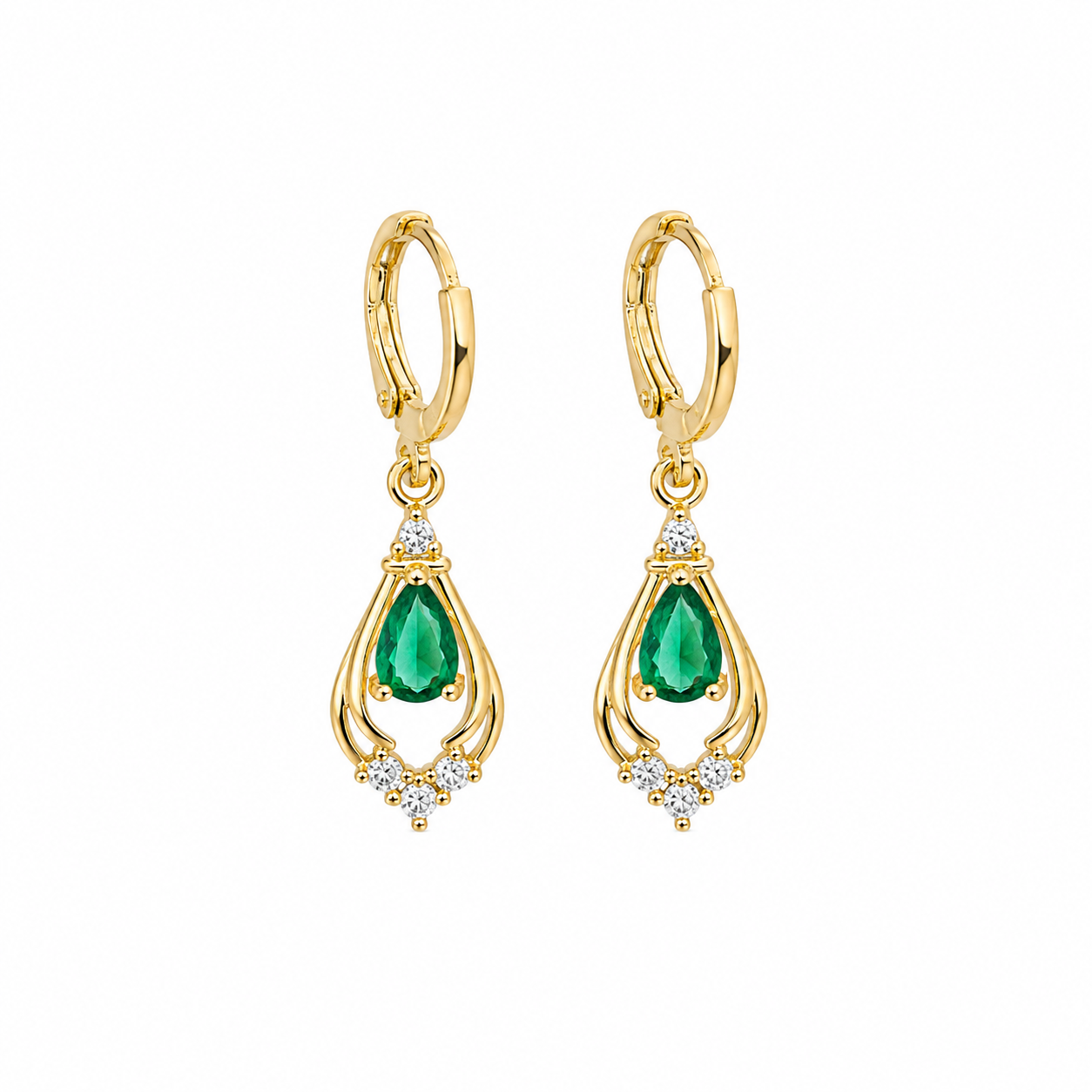 Teardrop Huggie Earrings