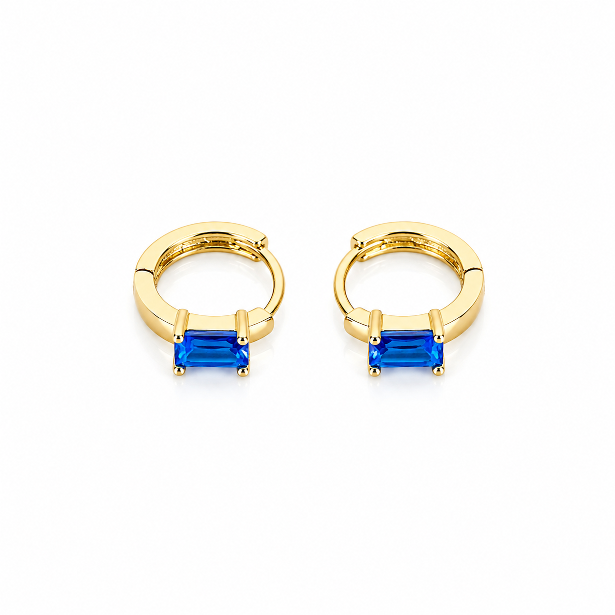 Gemstone Glow Huggie Hoop Earrings