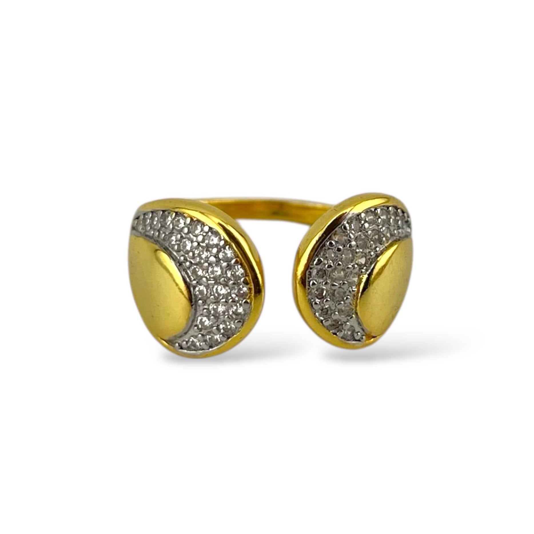 🌙 Crescent Duo Ring –