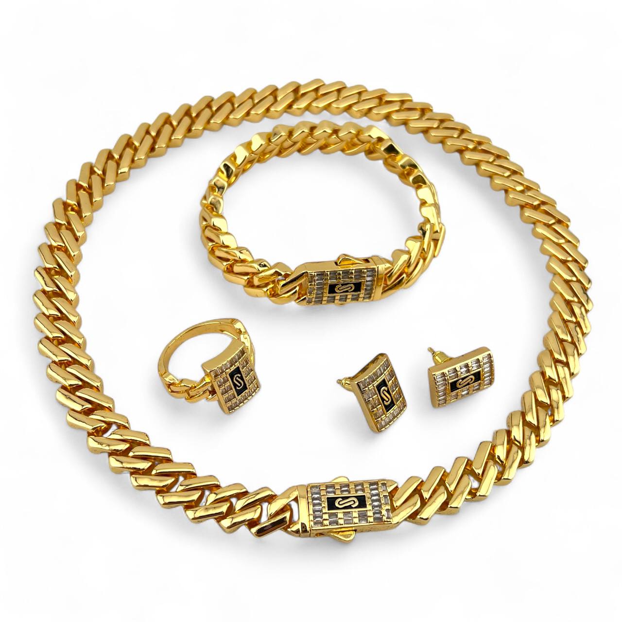 Monaco Cuban Set – Make a Statement in Gold 💰