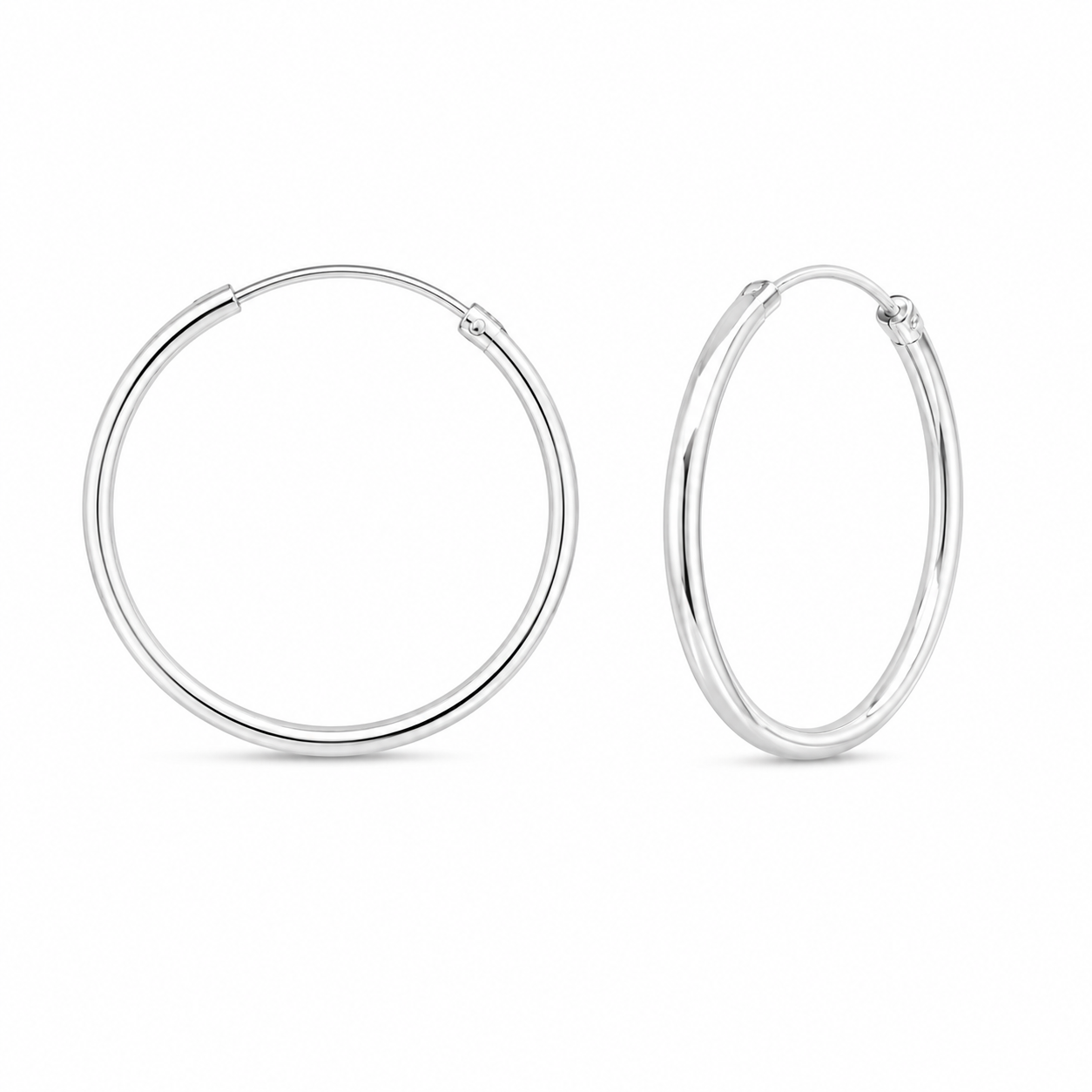 Silver color Hoop earrings