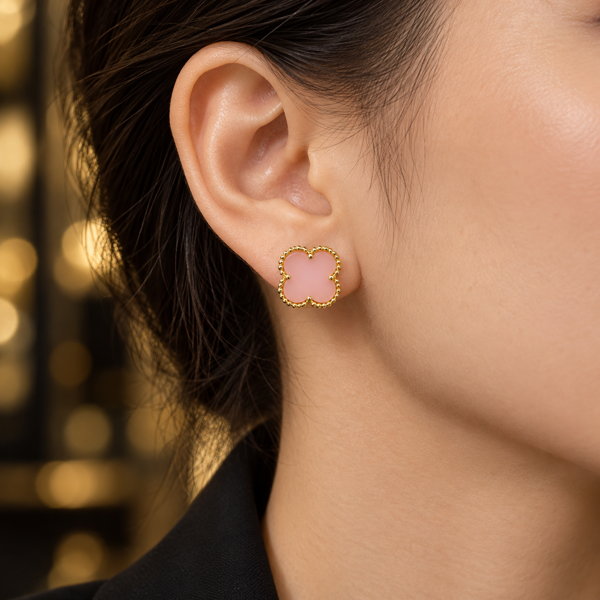 Clover Stud Earrings – Multi-Color Collection