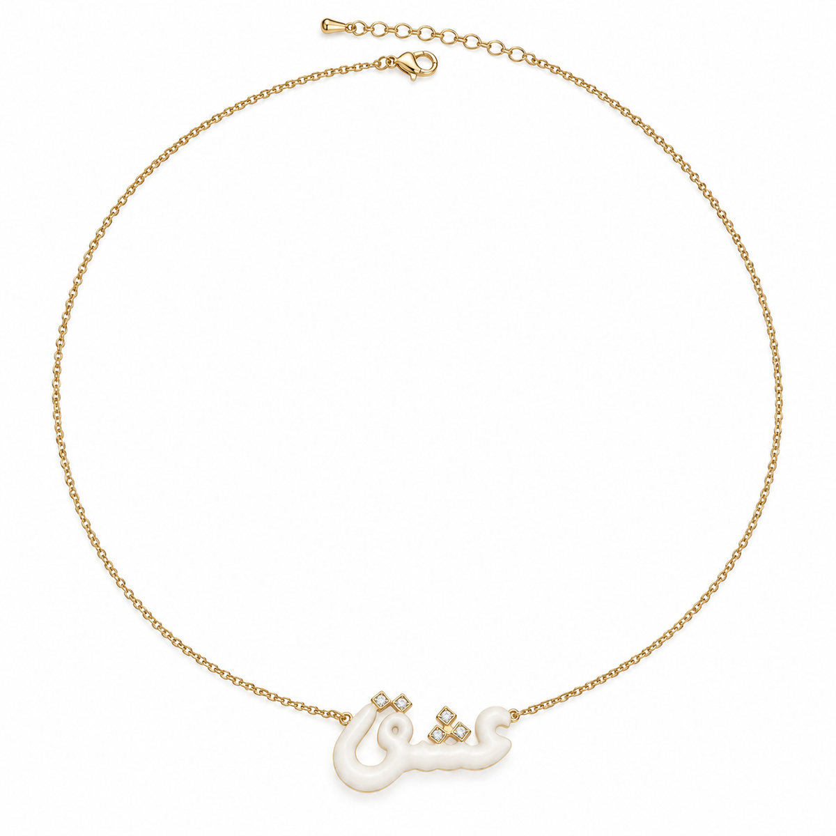 Eishk "Love” Enamel Necklace