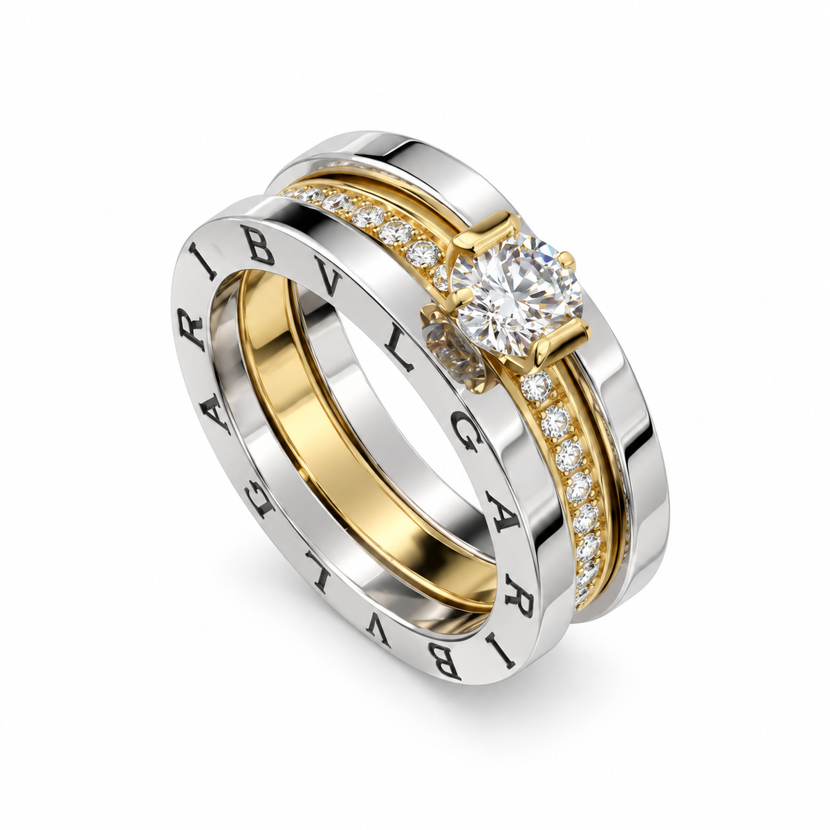 Luxe twins Duo Ring – Gold & Silver