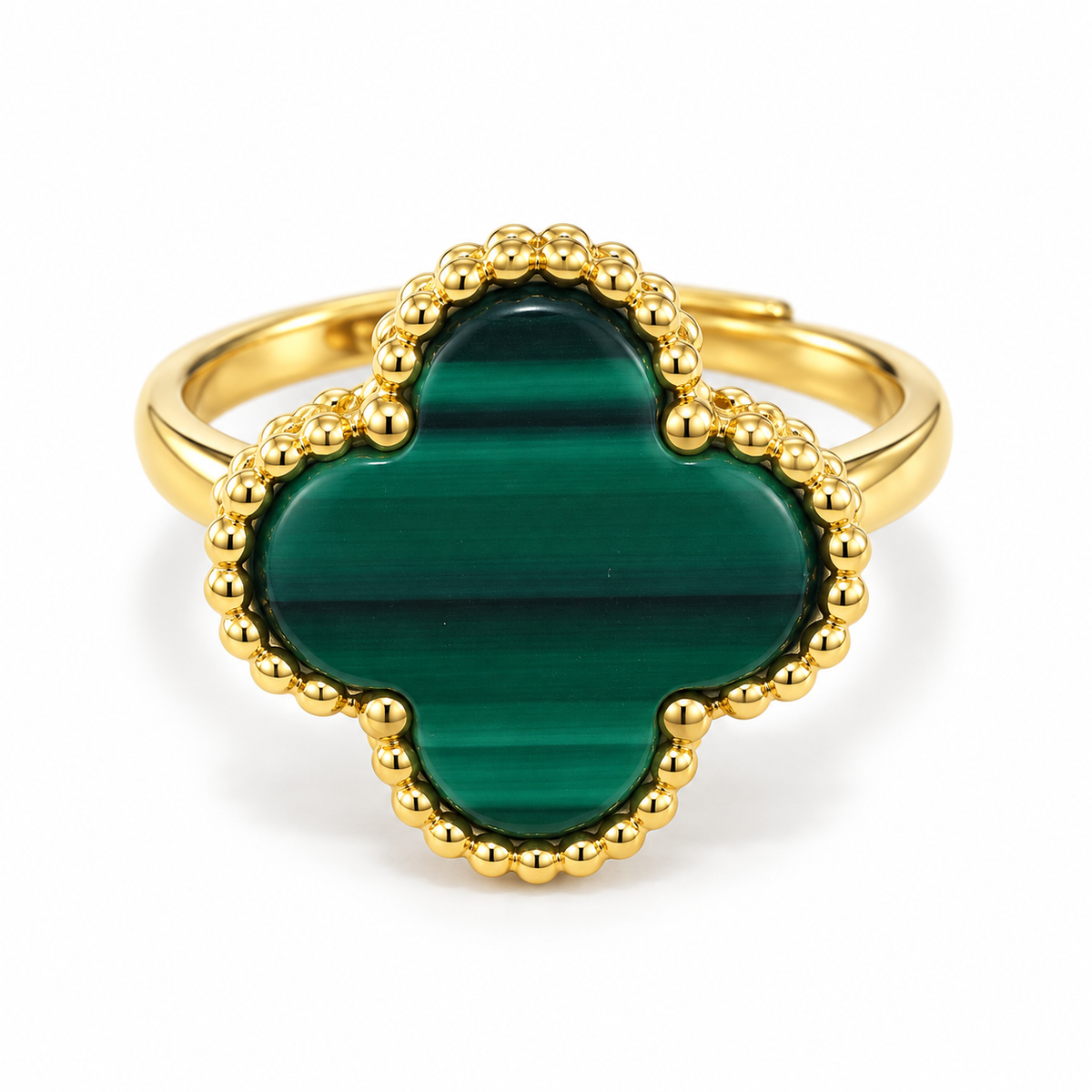 Clover Ring – Deep Blue Elegance