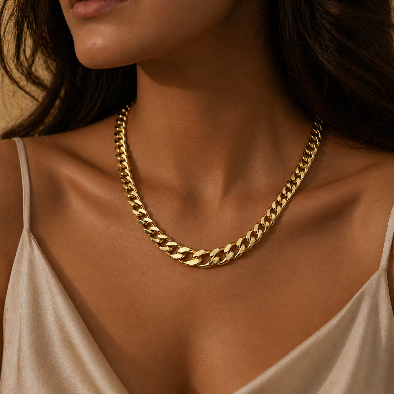 Classic Cuban Chain Necklace – Gold Essential