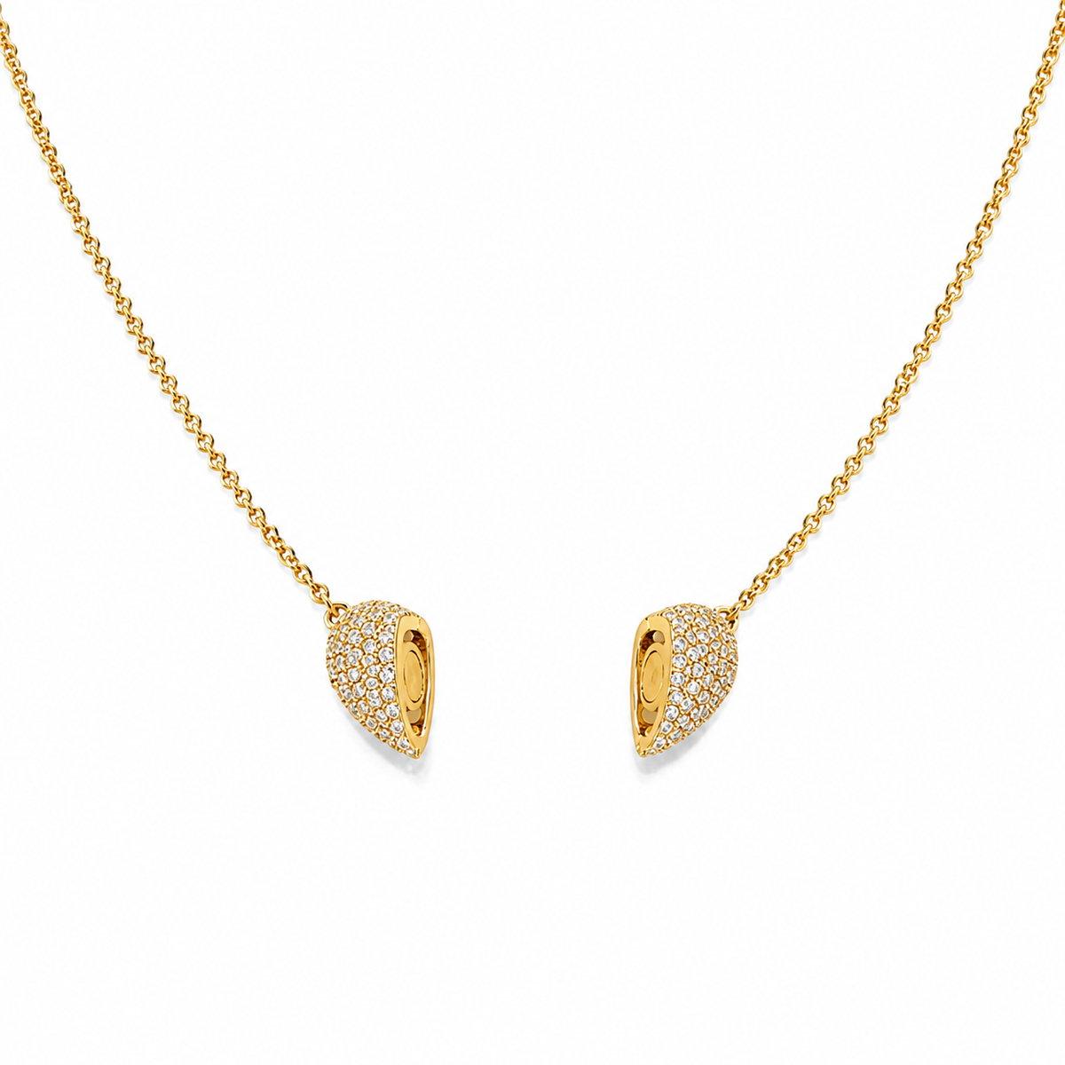 Magnetic Heart – pave Necklace | Poshewix – view 3