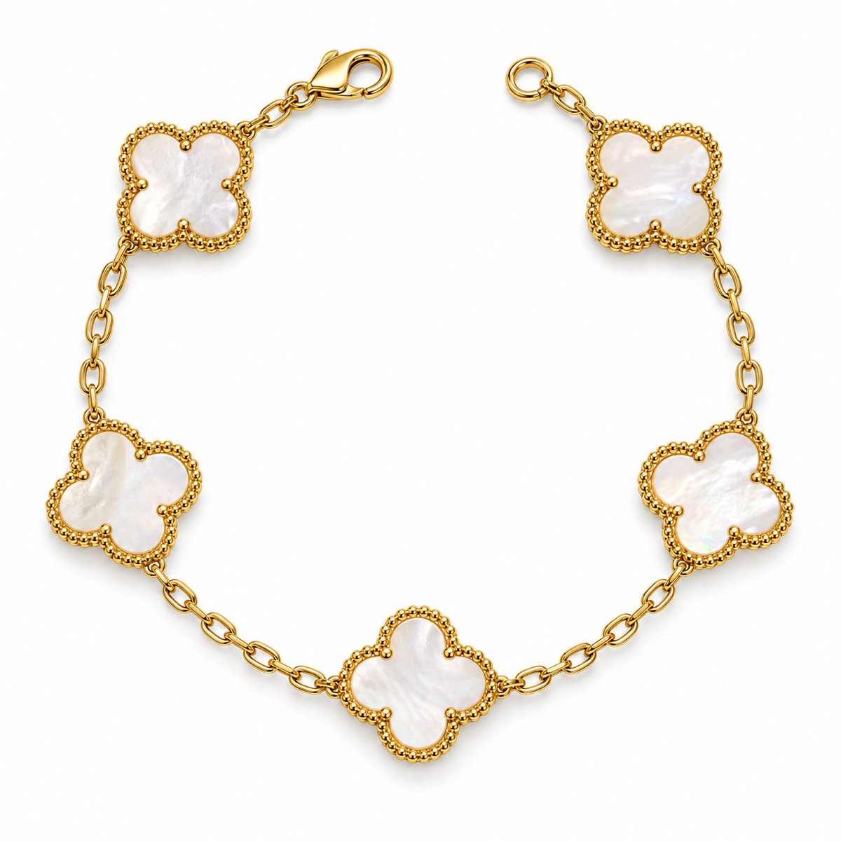 Vip seda Elegance Clover Bracelet – 18K Gold-Plated with Colorful Enamel