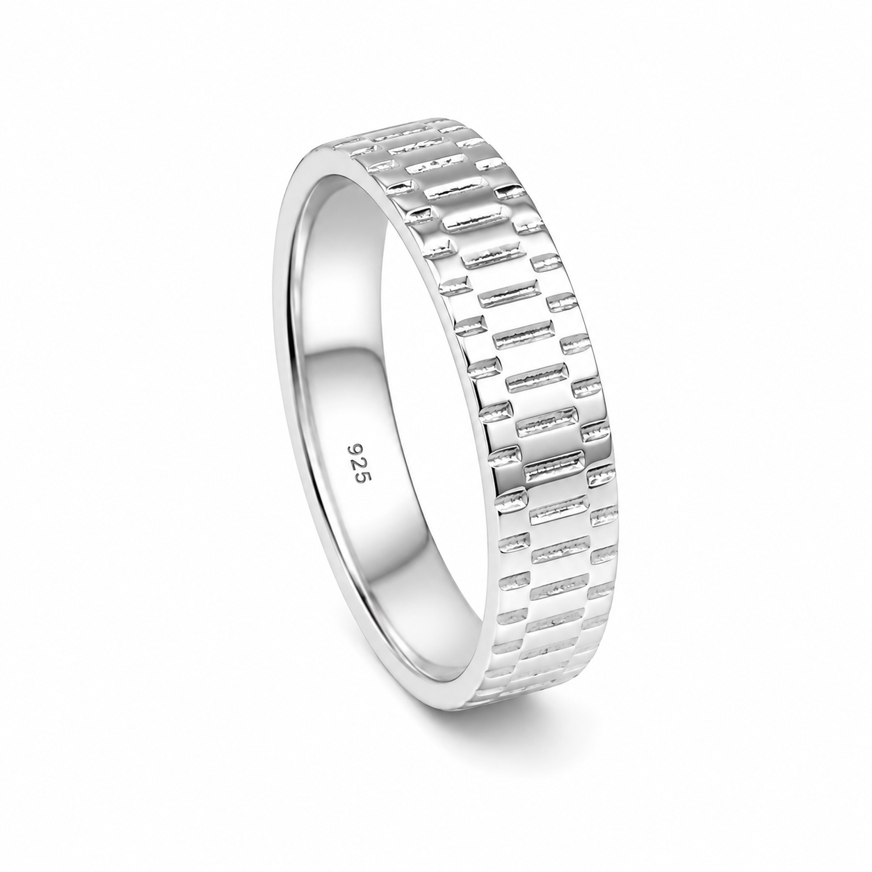 Silver 925 rolex – Modern Textured Ring