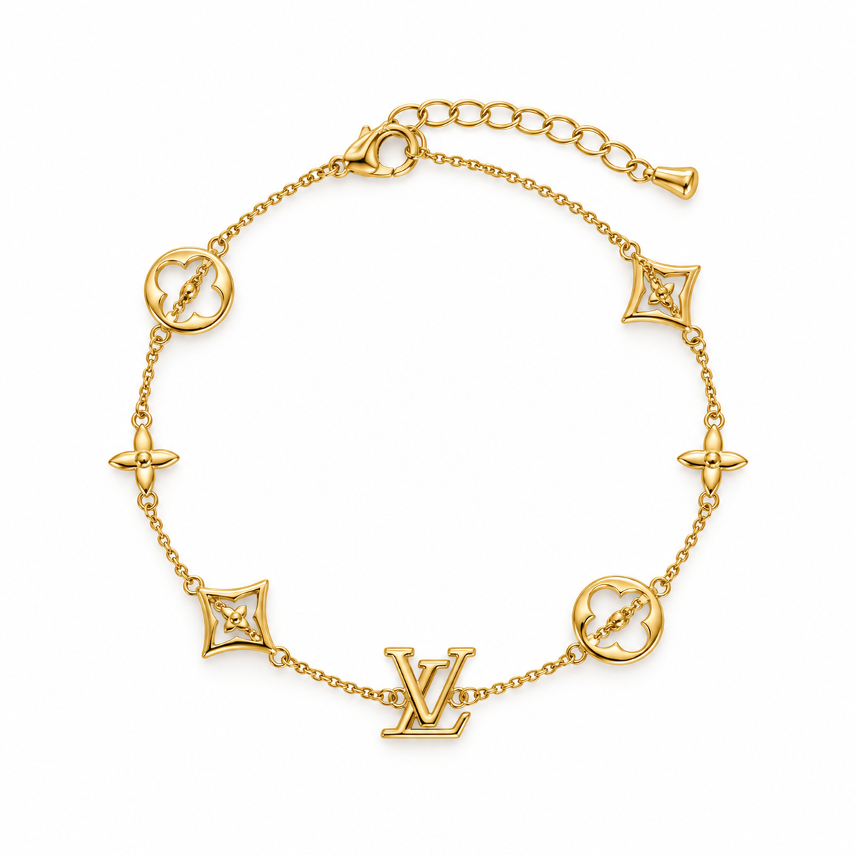 LV Icon Charm Bracelet – Pure Gold Elegance