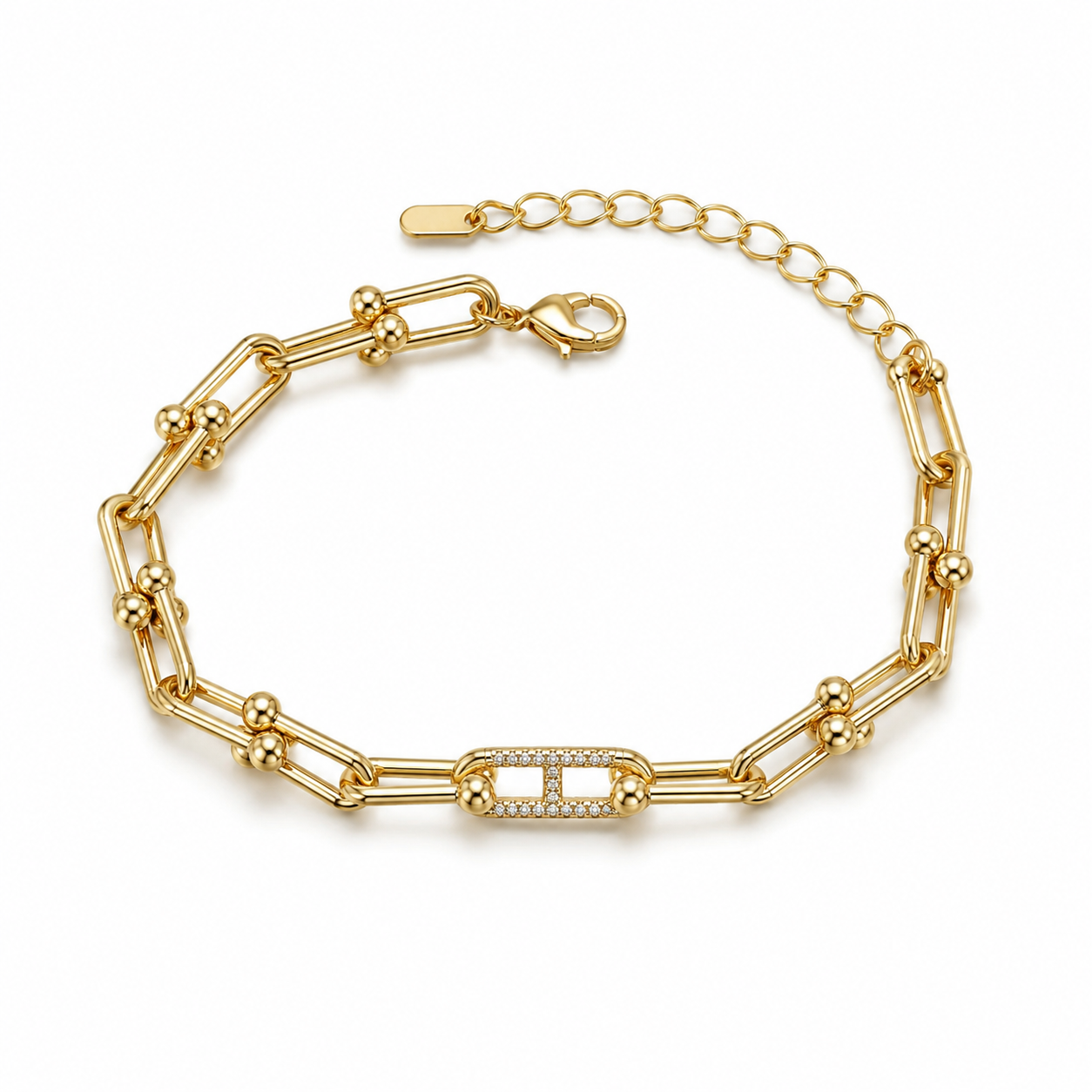 Tiffany Bracelet with Crystal Center Detail