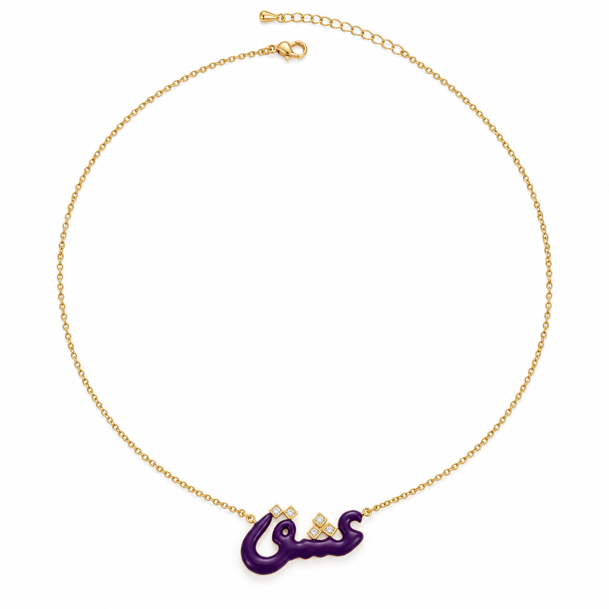 Eishk "Love” Enamel Necklace