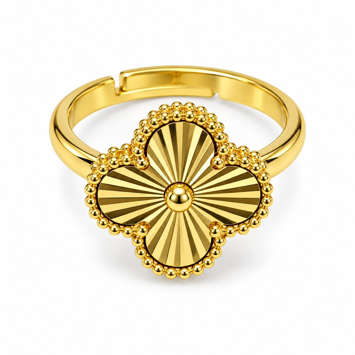 Golden clover Ring – Timeless Elegance(21k color)
