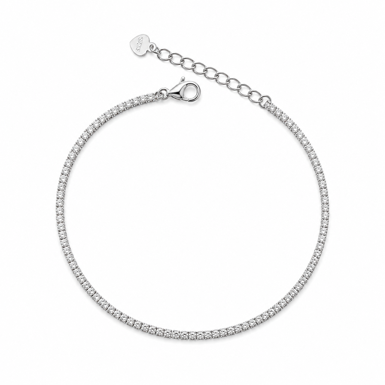 Thin Silver 925 Tennis Bracelet – Classic Crystal Elegance