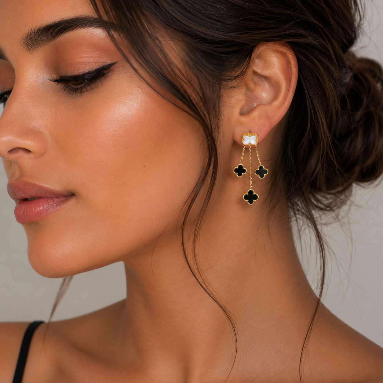 Stainless steel VanCleef Triple Drop Earrings