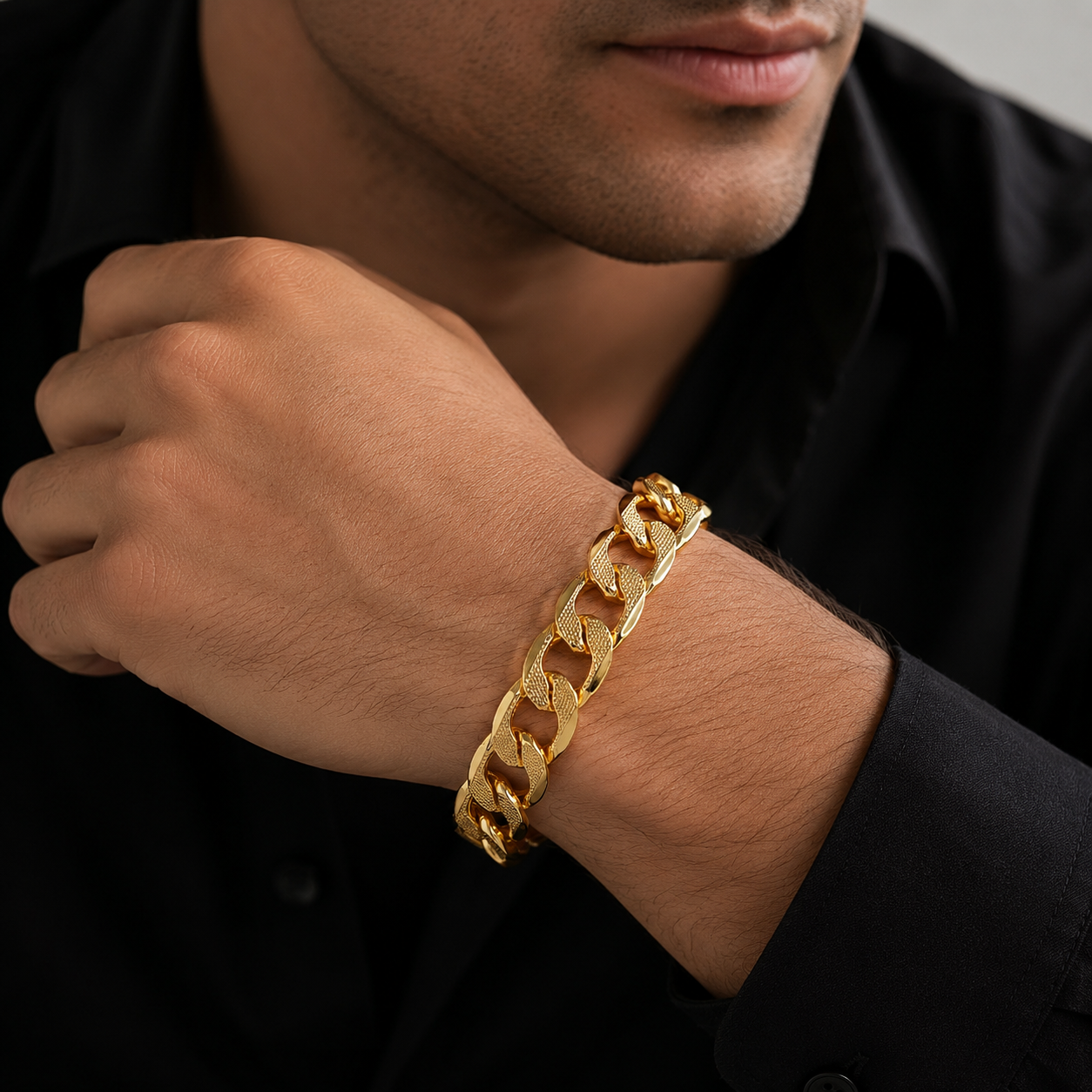 Dotted Thick O-Link Cuban Bracelet(9.5mm)