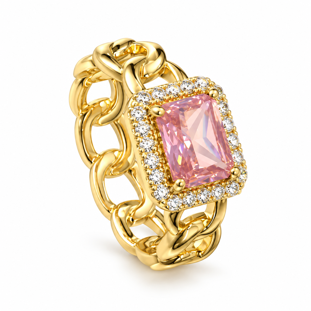 Royal Chain Gem Ring – Multiple Colors