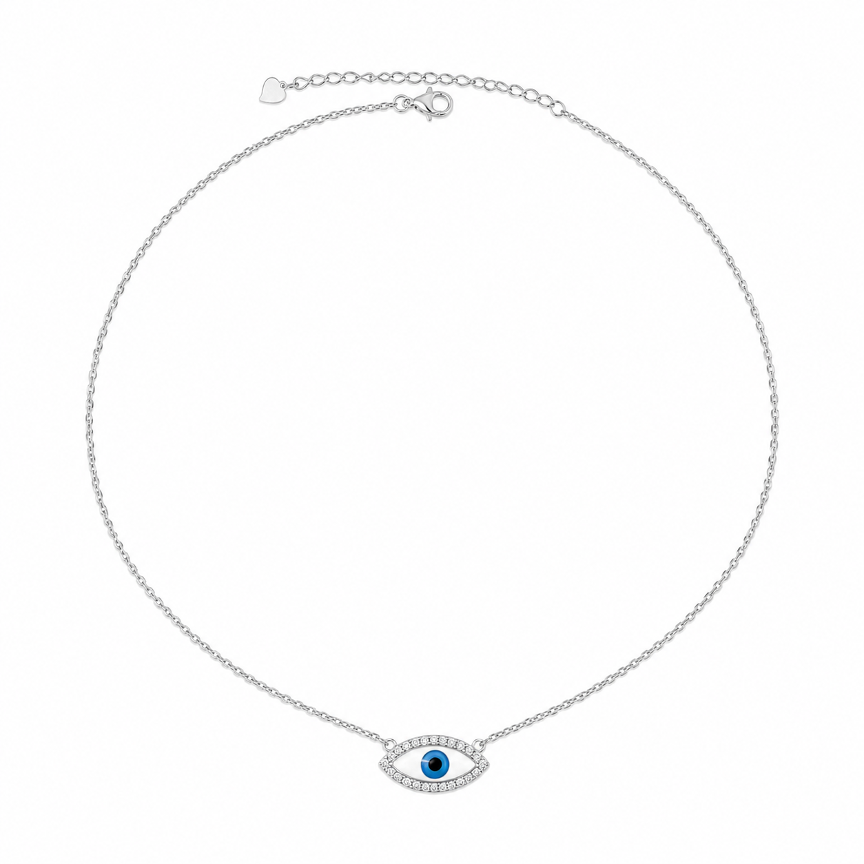 Silver 925 Evil Eye Necklace