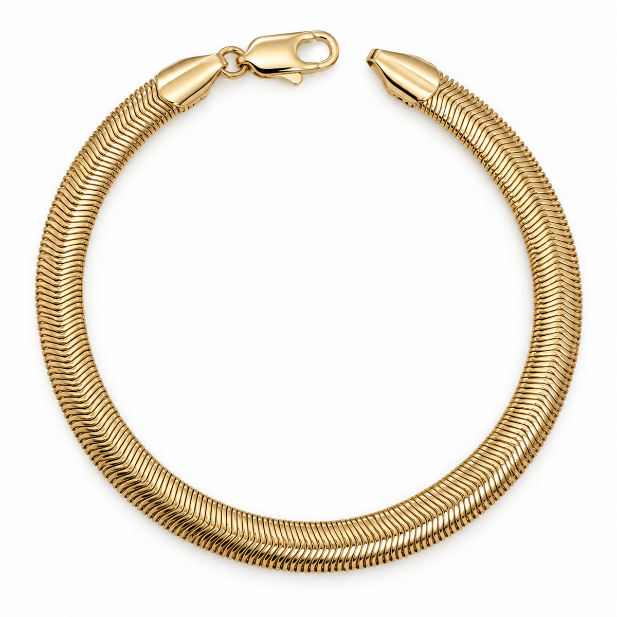 Snake Minimalist Golden Bracelet (thick and thin)