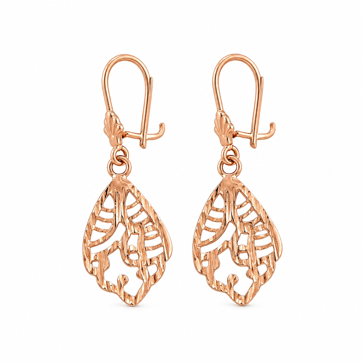 RoseGold Butterfly Wing Earrings