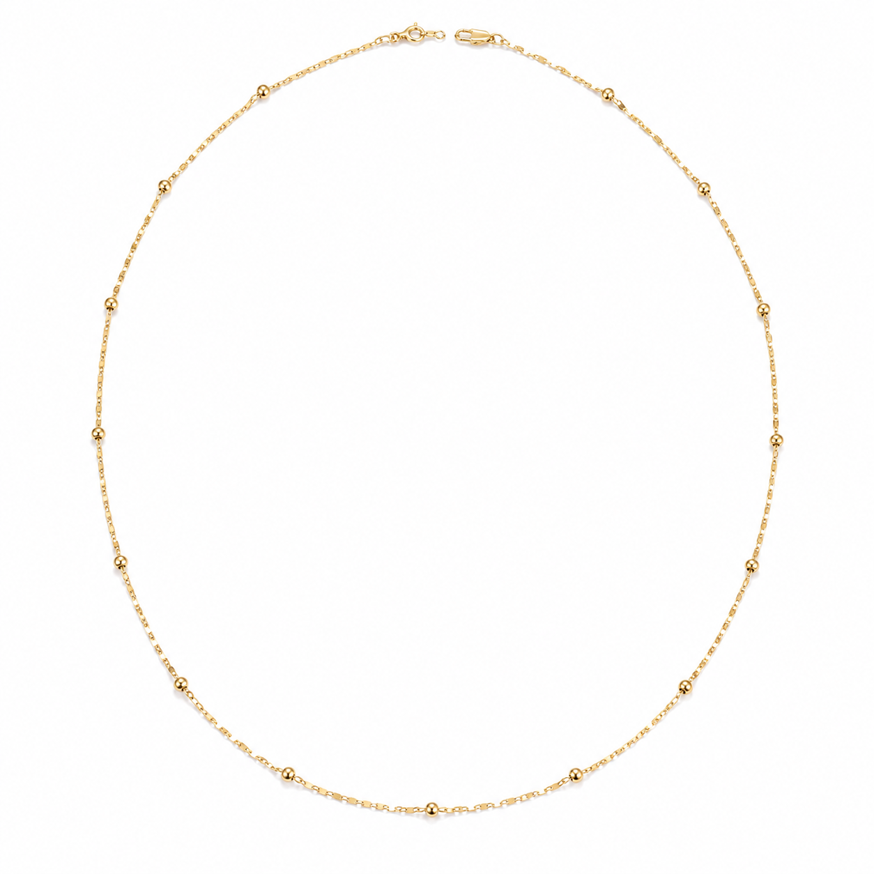 Rice beads Dainty Chain Necklace(60cm)