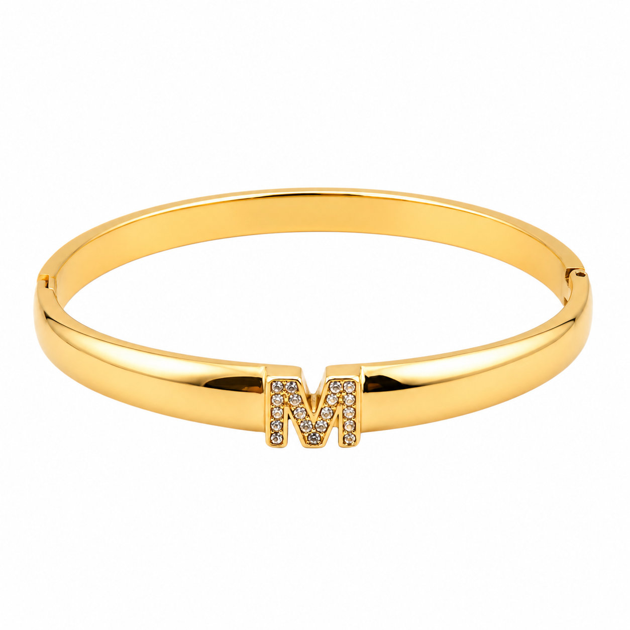 Golden Initial “M” Bangle