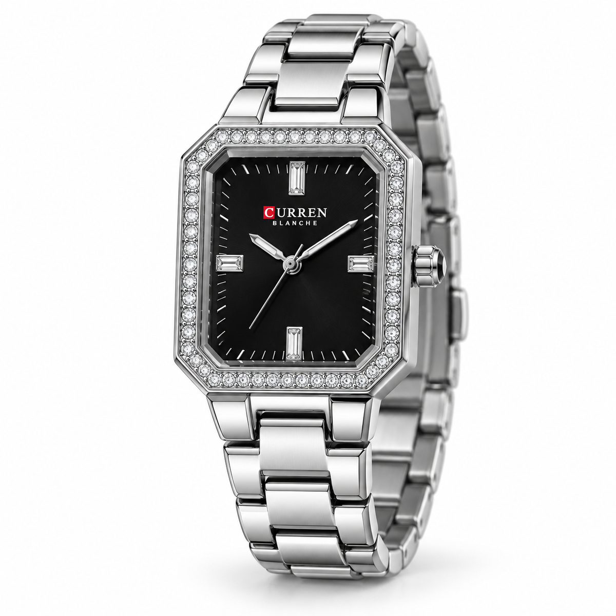 Curren Sparkling Rectangular Watch(woman)