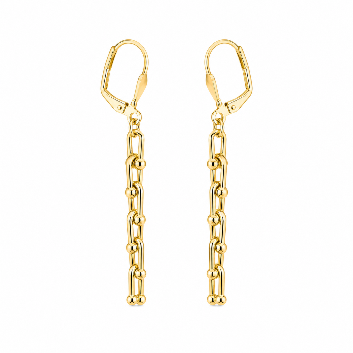 Gold Chain Drop Earrings