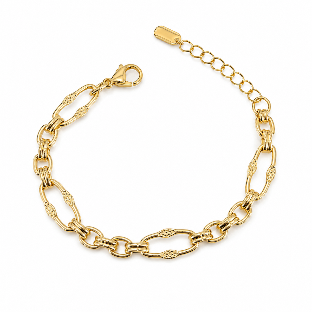 Decorative Oval Link Bracelet