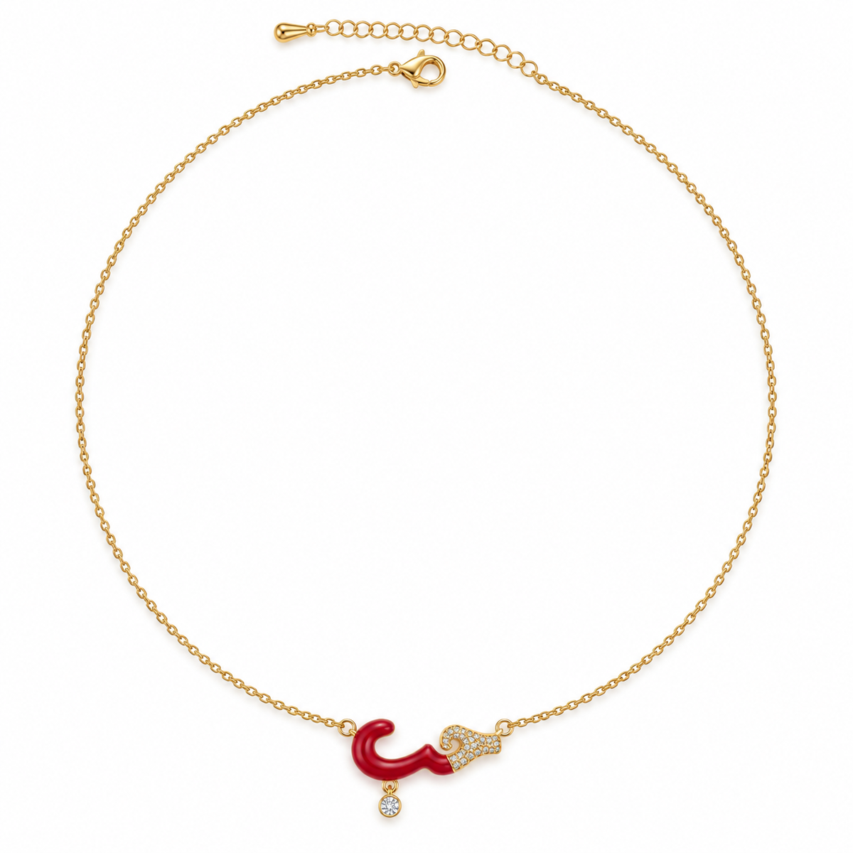 Hob “Love” Enamel & Crystal Necklace 🤍✨