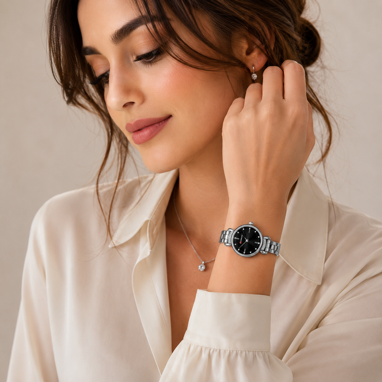 Curren Midnight Elegance Watch –(woman)