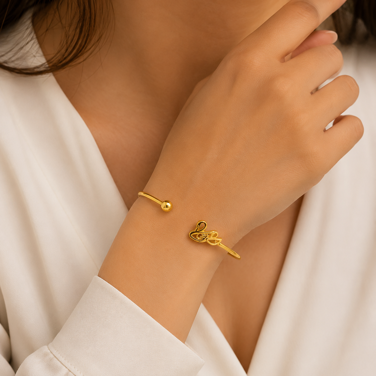 Love Script Open Bangle