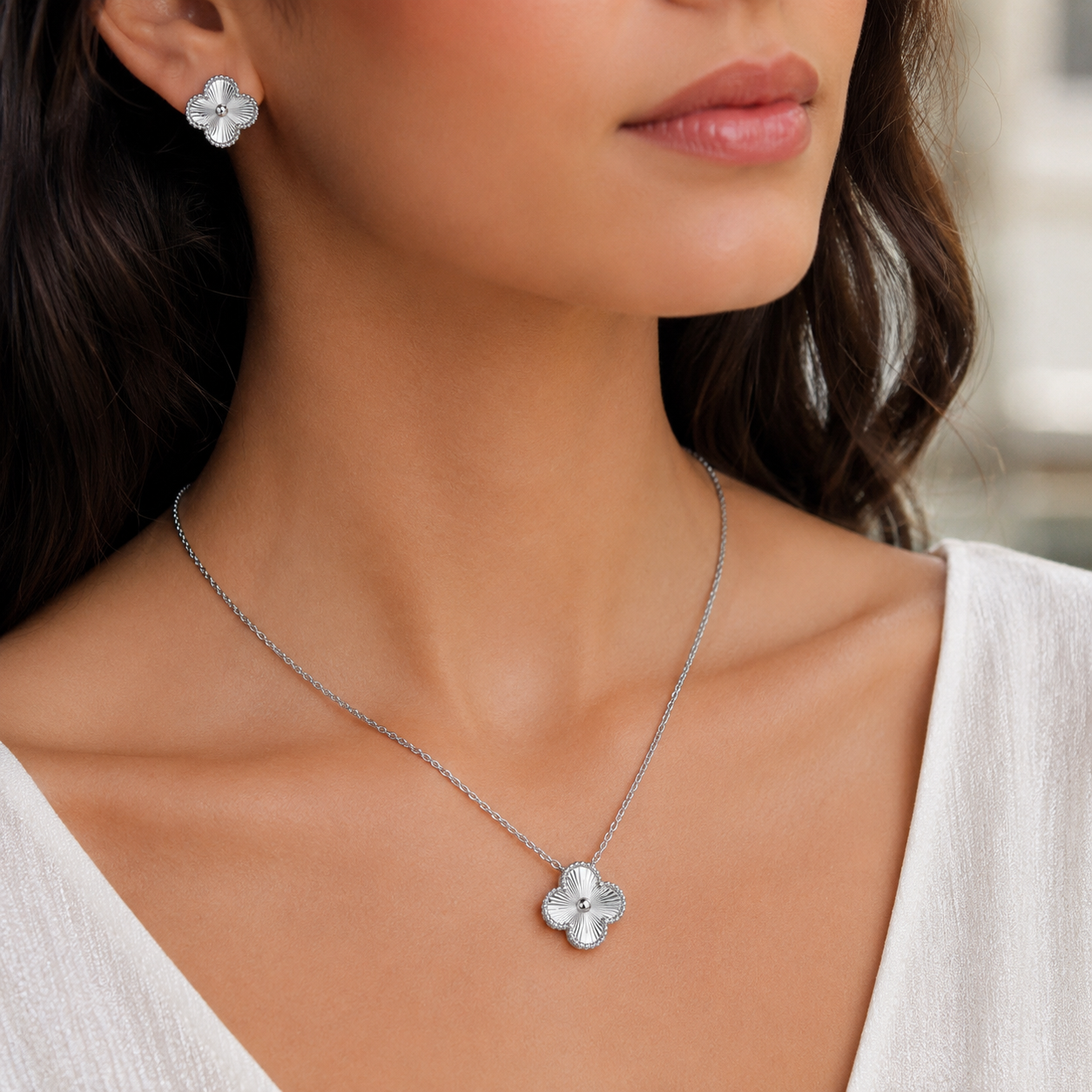 VIP vancleef Blossom Grace Set – Silver & Gold