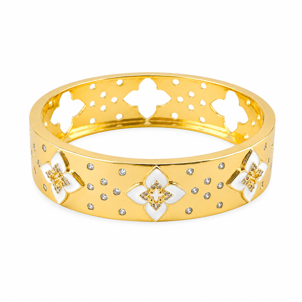 Floral Elegance Bangle – Gold Variants