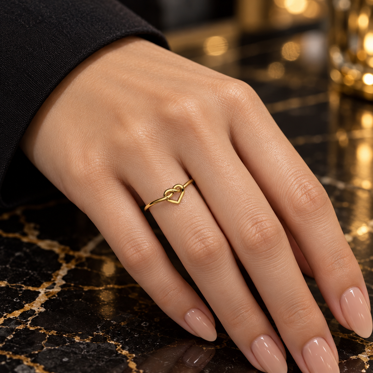 thin Promise Knot – Dainty Gold Ring