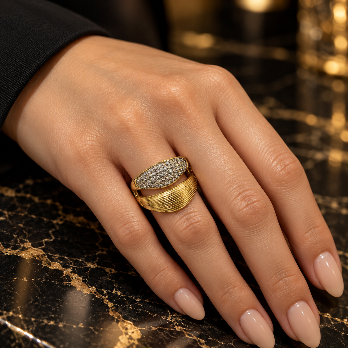 Dual Wave Brilliance Ring