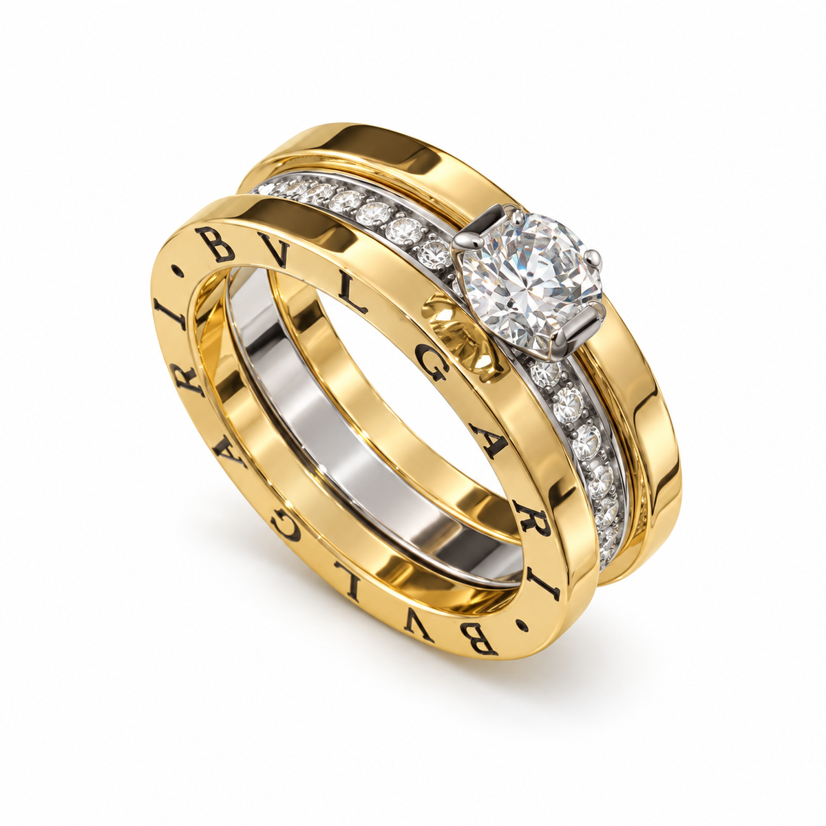 Luxe twins Duo Ring – Gold & Silver