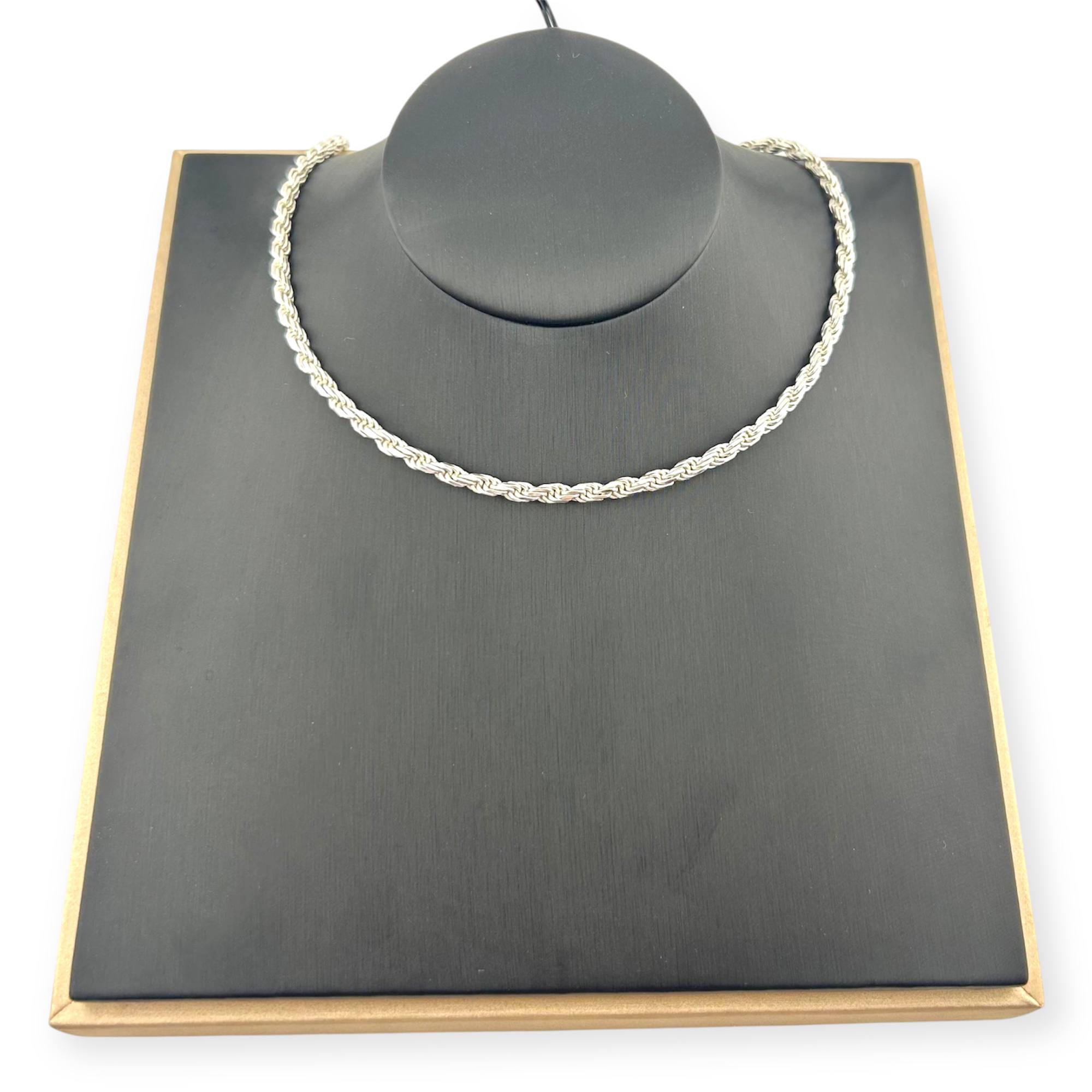 Silver 925 Corda Twisted Rope Chain
