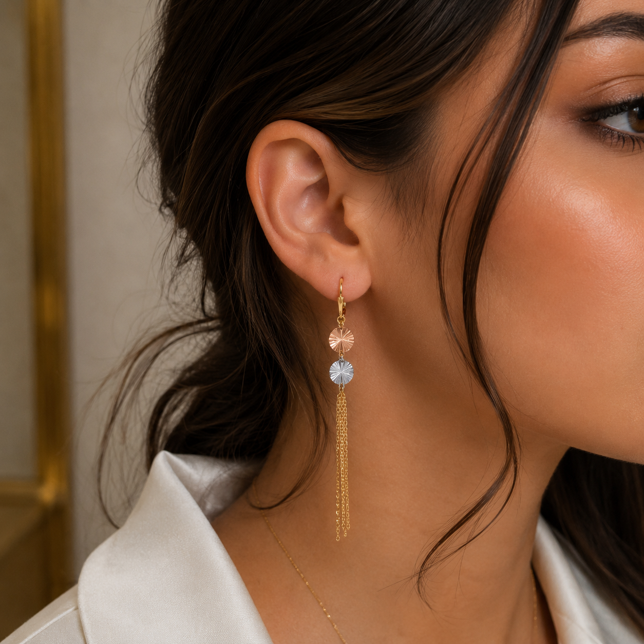 Sunburst Tassel Earrings