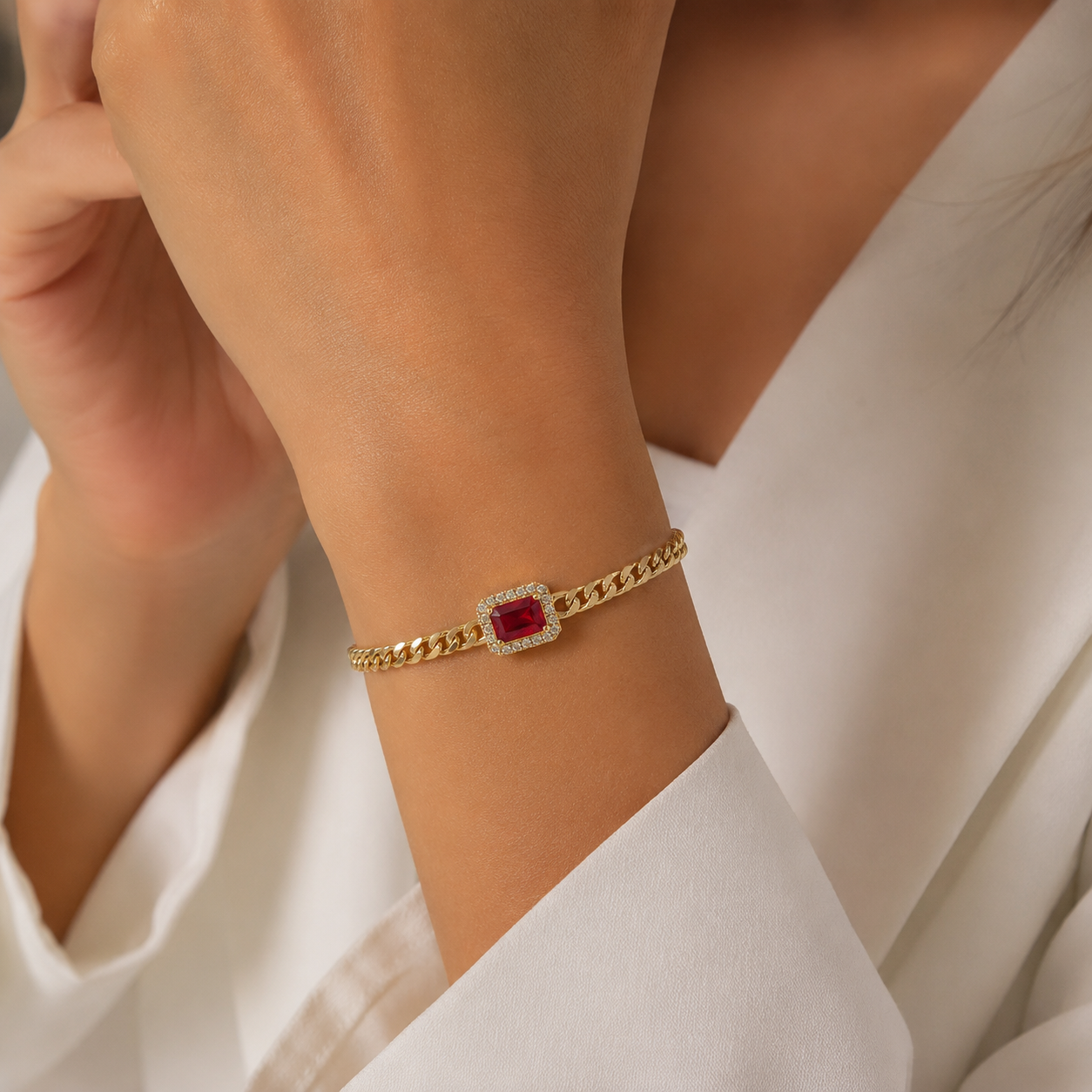 stone frame Glow Gemstone Bracelet ✨