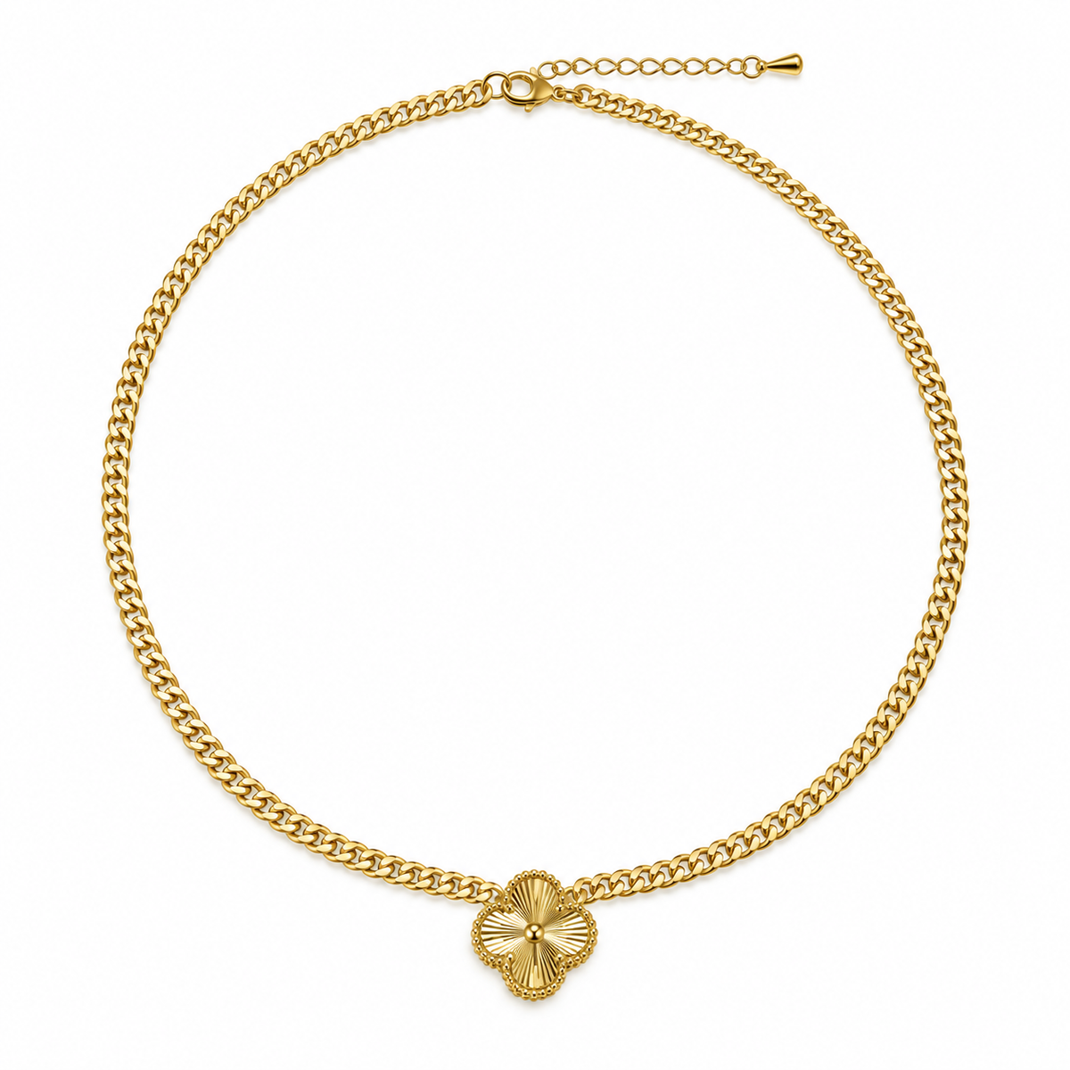 Vip clover Chain Golden Pendant Necklace